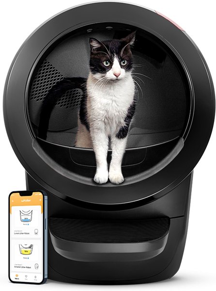 Litter-Robot 4 Automatic Self-Cleaning Cat Litter Box, Black slide 1 of 8