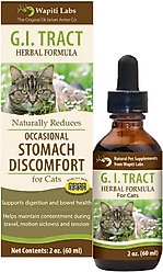 Wapiti Labs G.I. Tract Homeopathic Medicine for Digestive Issues for Cats, 2-oz bottle
