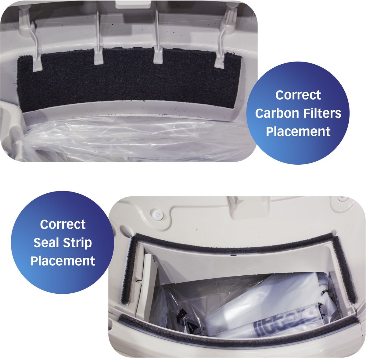 PET STANDARD Replacement Carbon Filters & Seal Strip Set Compatible