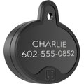 YIP Smart Tag ID & Tracker - Works with Apple Find My, Oval, Black