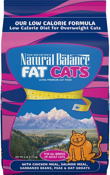Natural Balance Fat Cats with Chicken Meal, Salmon Meal, Garbanzo Beans, Peas & Oatmeal Dry Cat Food, 6-lb bag slide 1 of 5