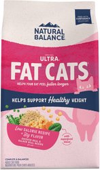 Natural Balance Fat Cats with Chicken Meal, Salmon Meal, Garbanzo Beans, Peas & Oatmeal Dry Cat Food, 15-lb bag