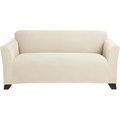 Stretch Morgan One Piece Slipcover & Loveseat Dog & Cat Cover, Ivory