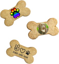 SPOTS NYC Pride Personalized Picture Peanut Butter Flavored Crunchy Dog Treats, 3 count