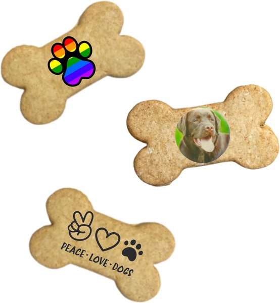 SPOTS NYC New Years 2023 Personalized Picture Peanut Butter Flavored Crunchy Dog Treats, 3 count