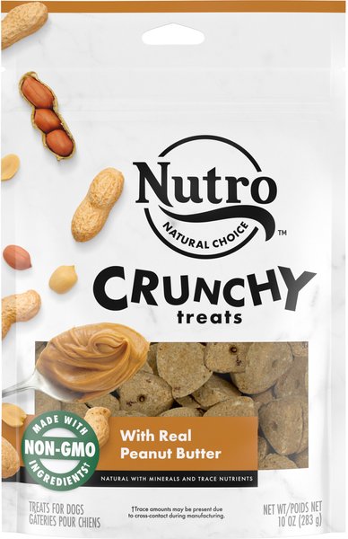 Nutro Crunchy with Real Peanut Butter Dog Treats, 10-oz bag slide 1 of 8