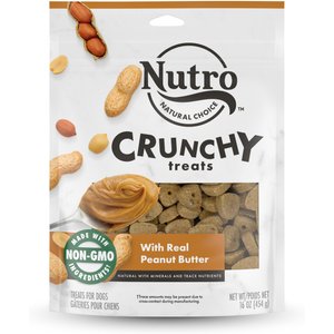 Nutro Crunchy with Real Peanut Butter Dog Treats, 16-oz bag