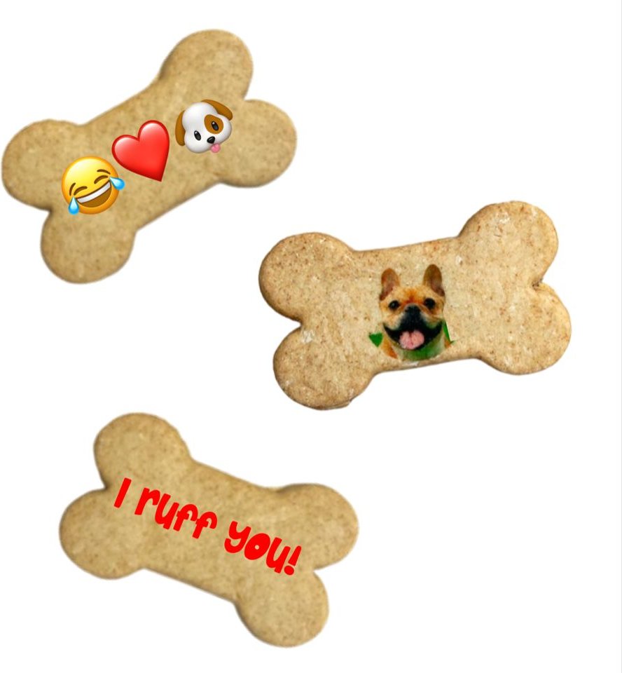 SPOTS NYC Emoji Personalized Picture Peanut Butter Flavored Crunchy Dog ...