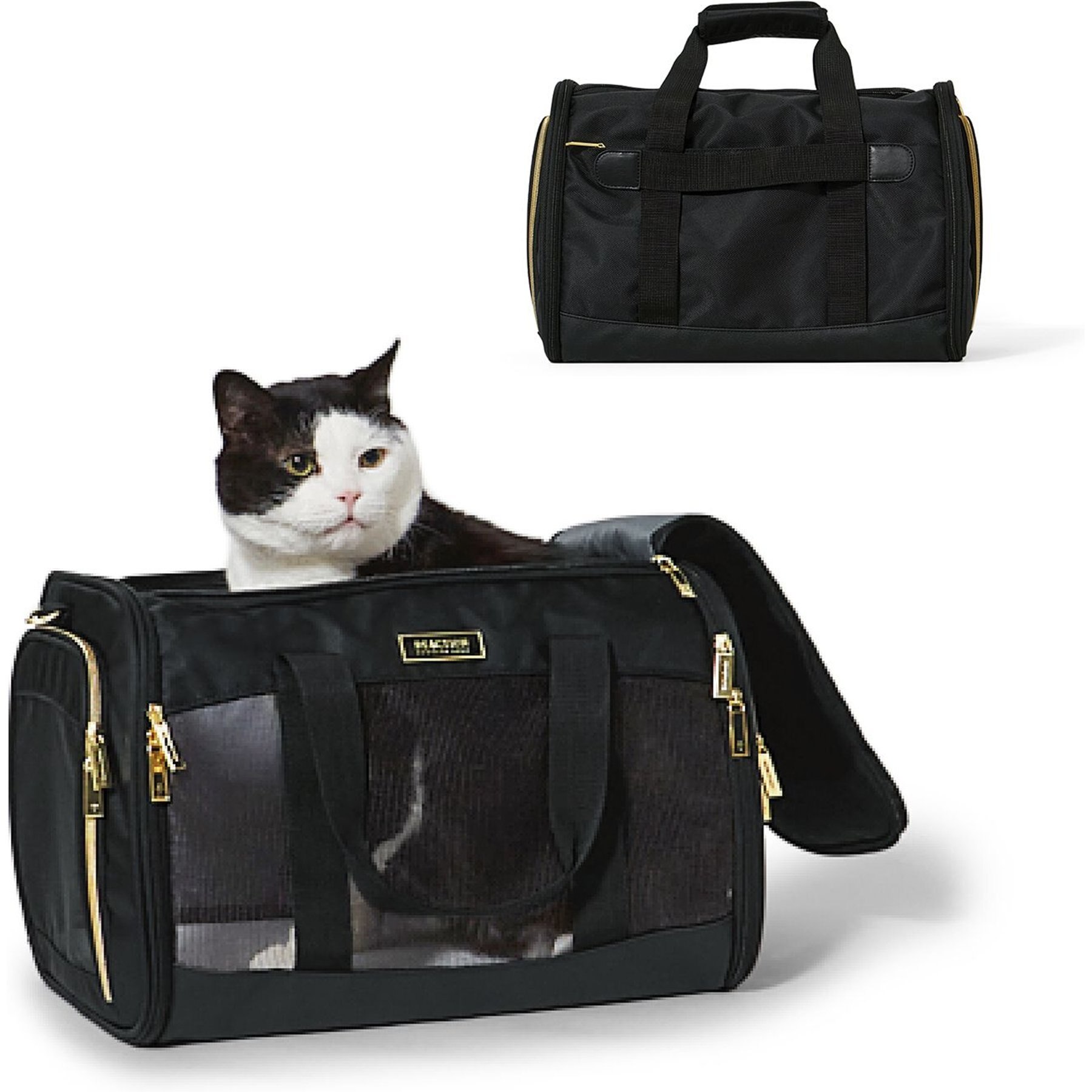 Kenneth Cole Reaction Collapsible Cat & Dog Travel Carrier, Black