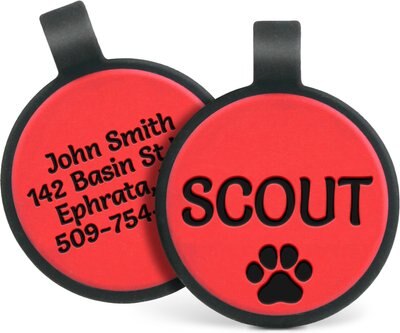 GoTags Personalized Silicone Round Pet ID Tag, Large, slide 1 of 1