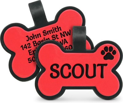 GoTags Personalized Silicone Bone Dog & Cat ID Tag, Large, slide 1 of 1