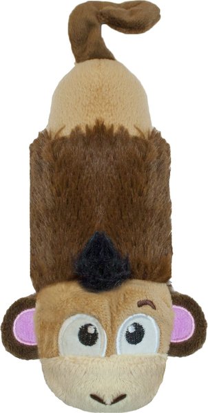 FGA MARKETPLACE Monkey-Fox Flat NO Stuffing NO Squeak Plush Dog Toy, Funny  Style Will Entertain Your Dog for Hours, Recommended for Small and Medium