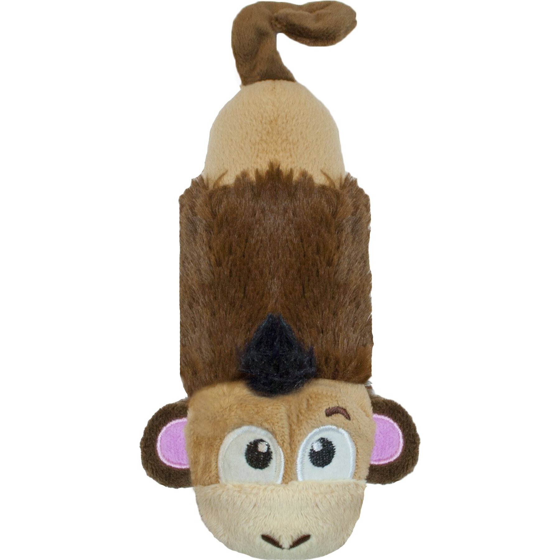 FGA MARKETPLACE Monkey - Frog Flat NO Stuffing NO Squeak Plush Dog Toy,  Funny Style Will Entertain Your Dog for Hours, Recommended for Small and