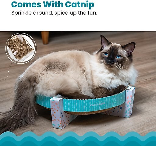 Catstages Easy Life Scratch, Snuggle & Rest Cat Scratcher Toy with Catnip