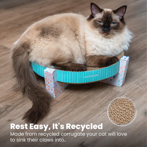 Catstages Easy Life Scratch, Snuggle & Rest Cat Scratcher Toy with Catnip