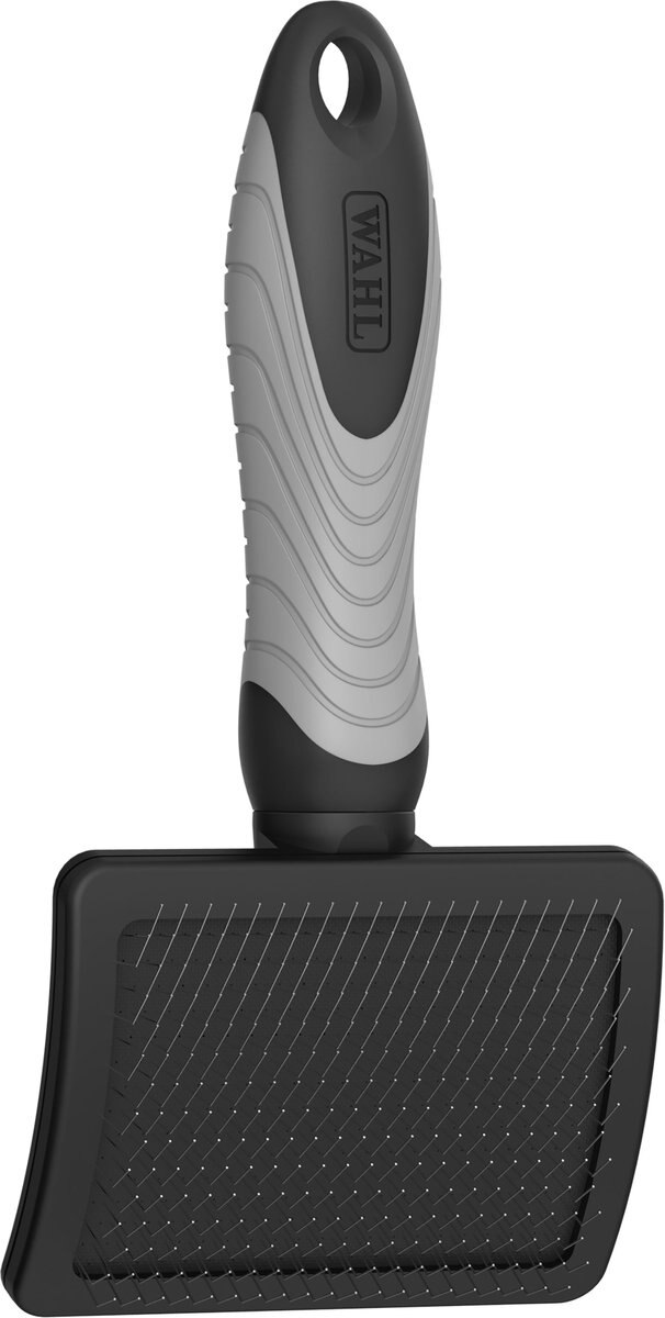 WAHL Medium Slicker Head Dog Brush, Black & Gray