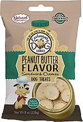 Exclusively Dog Peanut Butter Sandwich Cremes Dog Treats, 8-oz bag