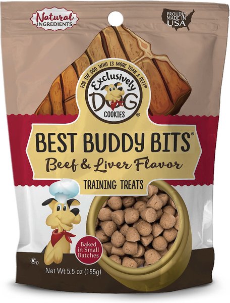 Exclusively Dog Best Buddy Bits Beef & Liver Flavor Dog Treats, 5.5-oz bag slide 1 of 8