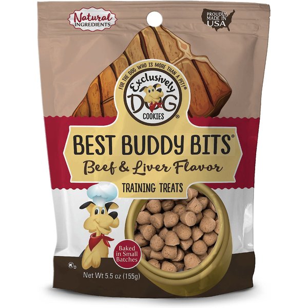 EXCLUSIVELY DOG Best Buddy Bits Beef & Liver Flavor Dog Treats, 5.5-oz ...