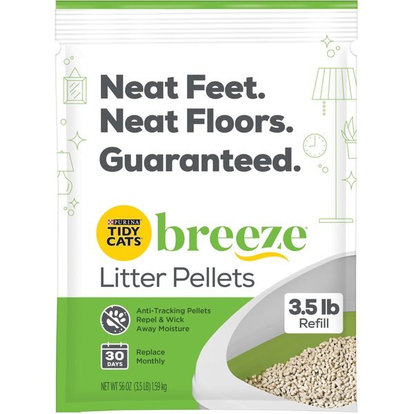 TIDY CATS Breeze Cat Litter Pellets Refill, 3.5lb bag, case of 6