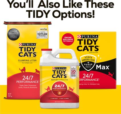 Show full view: Tidy Cats 24/7 Performance Odor Control Scented Clumping Cat Litter, 20-lb jug slide 3 of 14