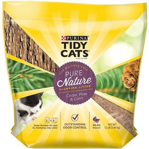 Tidy Cats Pure Nature Scented Clumping Wood Cat Litter, 12-lb bag