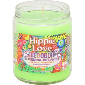 Pet Odor Exterminator Hippie Love Deodorizing Candle, 13-oz