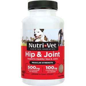 Nutri-Vet Regular Strength Chewable Tablets Joint Supplement for Dogs, 75 count