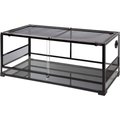 Reptile Treasure Knock-Down Sliding Door Terrarium, Black, 30 x 18-in