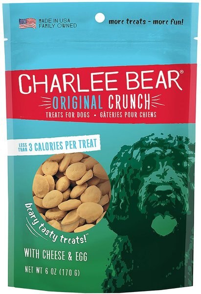 Charlee Bear Cheese & Egg Flavor Dog Treats, 6-oz bag slide 1 of 9