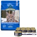 Blue Buffalo Wilderness Indoor Chicken Dry Food + Mature Chicken Canned Cat Food