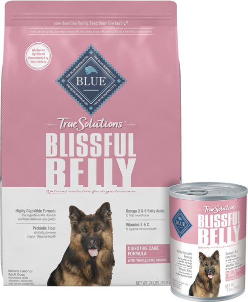 Blue Buffalo Basics Skin & Stomach Care Salmon & Potato Adult Dry Food, 24-lb bag + Lamb & Potato Adult Canned Dog Food, 12.5-oz, case of 12 slide 1 of 9