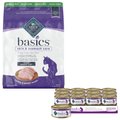 Blue Buffalo Basics Skin & Stomach Care Turkey & Potato Indoor Adult Dry Food + Turkey & Potato Indoor Adult Canned Cat Food
