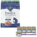 Blue Buffalo Basics Skin & Stomach Care Duck & Potato Indoor Adult Dry Food + Duck & Potato Indoor Adult Canned Cat Food