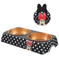 Disney Minnie Mouse Peek-A-Boo Dog & Cat Can Cover + Minnie Mouse Peek-A-Boo Double Dog & Cat Bowl, 1.75 cups