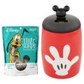 Disney Table Scraps Hot Diggity Dog Recipe Jerky Dog Treats + Disney Mickey Mouse Dog & Cat Treat Jar, Red, 3.5 cups