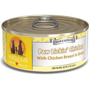 Weruva Paw Lickin' Chicken in Gravy Grain-Free Canned Dog Food, 5.5-oz, case of 24
