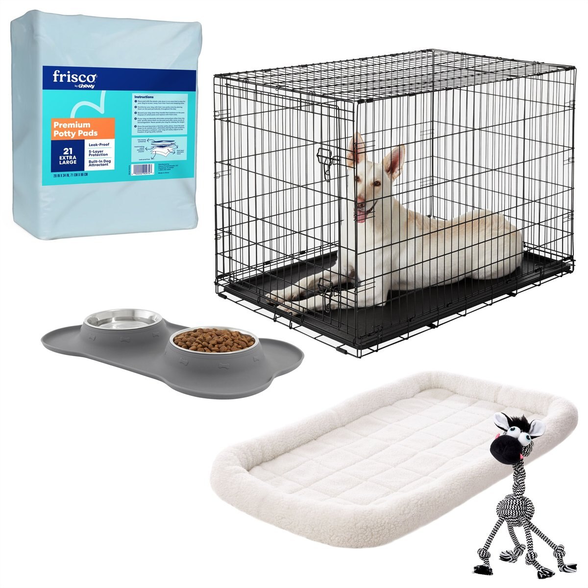 Starter Kit Frisco Fold & Carry Single Door Collapsible Wire Dog