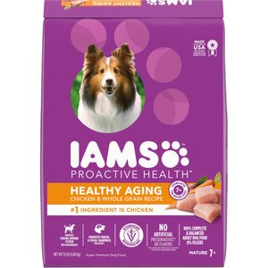Iams Healthy Aging Mature 7+ Real Chicken Dry Dog Food Real Chicken Dry Dog Food, 15-lb bag