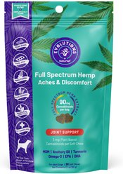 NaturVet Evolutions Full Spectrum Aches & Discomfort Soft Chew Supplement for Adult Dogs, 30 count