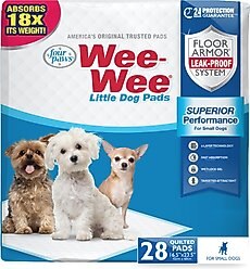 Wee-Wee Little Dog Pee Pads 16.5 x 23.5-in, 28 count, Unscented