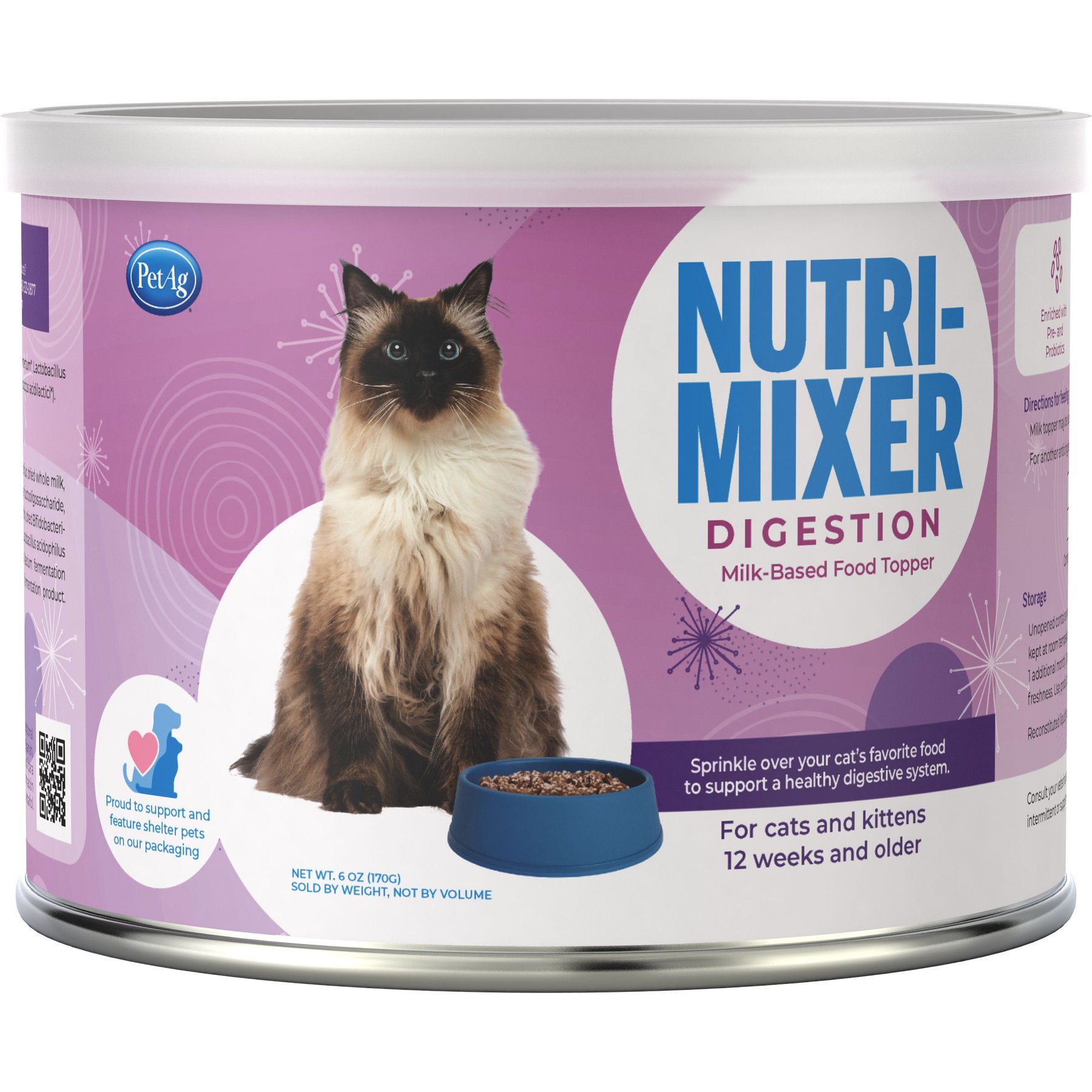 PETAG NutriMixer Digestive Cat Food Topper, 6oz jar
