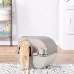 Omega Paw 'Roll 'n Clean Self Cleaning Litter Box, Regular
