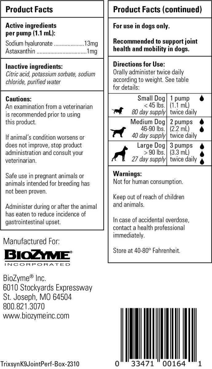 TRIXSYN Canine Performance Dog Supplement, 6-oz bottle - Chewy.com