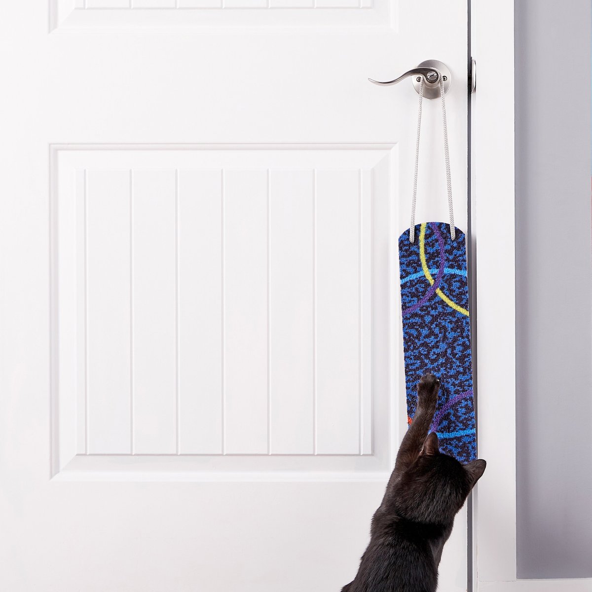 Cat toy hangs 2024 on door knob