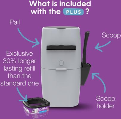 Show full view: Litter Genie Plus Cat Litter Disposal System, Silver slide 3 of 14