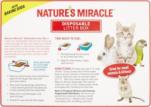 Show full view: Nature's Miracle Disposable Cat Litter Box, Jumbo, 2 count slide 3 of 5