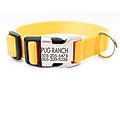 Mimi Green Personalized Nylon w/Metal Hybrid Buckle Dog Collar, Yellow, X-Large
