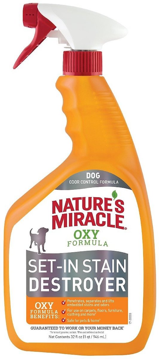 NATURE'S MIRACLE Dog Oxy Formula Set-In Stain Destroyer & Odor Remover Spray,  32-oz bottle 