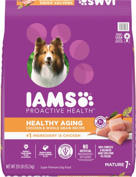 Iams Healthy Aging Mature 7+ Adult Real Chicken Dry Dog Food slide 1 of 10
